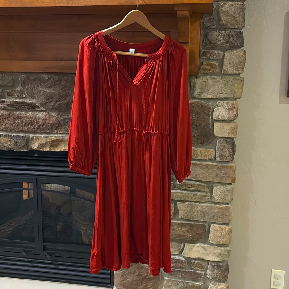 Old Navy V-Neck with Tie Dress Size Medium